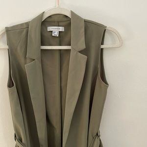 Olive green dressy vest